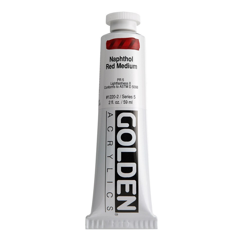 Golden Heavy Body Acrylic Tube 2oz Naphtol Red Medium